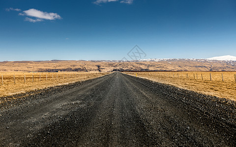 漫长的艰难道路天空风景乡村路线速度碎石运输农村全景小路图片