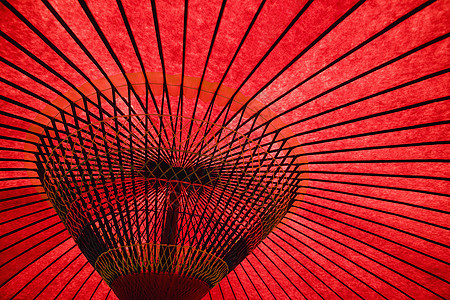 日本 东京传统红伞式特配纸伞红色对象文化画幅阳伞图片