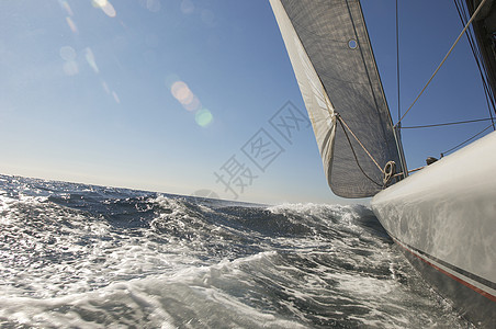 海上游艇运动活动天空大海地平线海洋航海帆船休闲运输图片