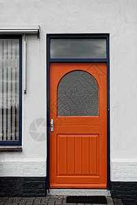 独一的门关上框架建筑建筑学出口装饰白色合页入口高清图片