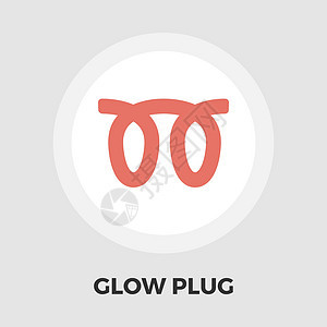 Glow 插件平板图标图标插头辉光柴油机警告故障传感器注意力损害司机汽车图片