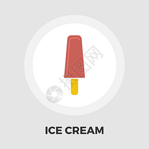 冰淇淋图标锥体胡扯香草味道插图小吃茶点奶油状服务食物图片