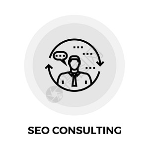 SEO咨询线图标网络技术商业插图图表营销人士商务办公室背景图片
