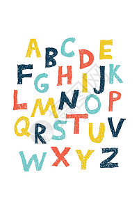 ABC 儿童海报矢量器 儿童快乐的字母表壁海报矢量器幼儿园英语刻字卡通片艺术乐趣收藏学校公司孩子们图片