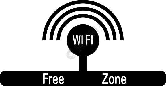 WiFi 路由器图标和自由区图例背景图片