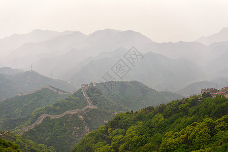 位于巴达林的中国长城天气建筑学旅行地标文化历史性旅游防御游客历史图片