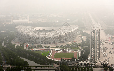 中国北京2016 年 7 月 15 日 北京国家体育场 该体育场设计用于整个 2008 年夏季奥运会和残奥会 并将在 2022 背景图片