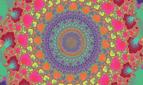 曼德尔布罗特分形多彩图案 如曼达拉阴影圆圈渲染艺术科学几何学插图数学墙纸螺旋图片