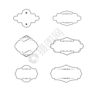 陈年图标矢量说明设计邀请函丝带横幅插图框架礼物卡片边界徽章艺术图片
