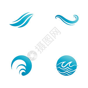 水波图标矢量设计旅行蓝色海滩海浪天气热带商业艺术圆圈海洋图片
