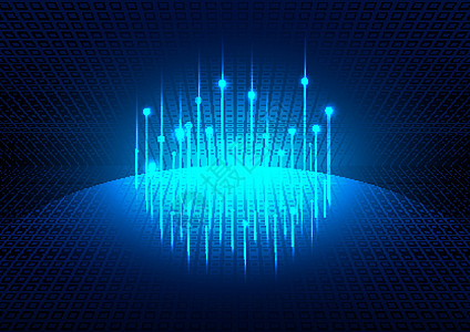 网格前景地球全球社会网的蓝光照亮未来前景背景设计图片