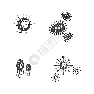 病毒矢量说明图标怪物微生物学癌症生物学药品微生物外星人感染细胞疾病图片