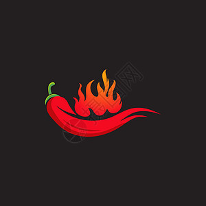红热天然辣椒图标矢量它制作图案胡椒旅行蔬菜插图红色阴影香料烹饪美食厨房图片