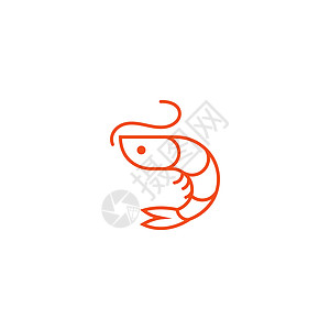 鱼设计它制作图案虾矢量图标橙子餐厅美味海洋设计甲壳美食贝类元素动物插画