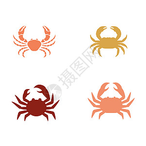螃蟹矢量图标插图菜单食物美食海鲜海滩海上生活贝类烹饪设计海蟹图片
