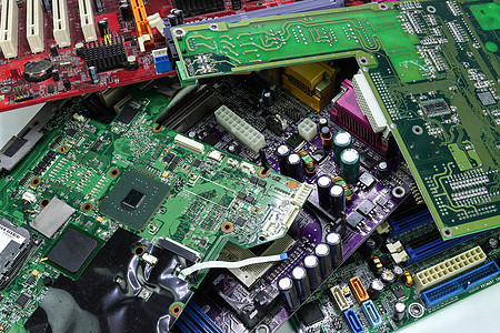 主板电脑电子垃圾旧电脑电路板金属电气电子产品硬件芯片废料母板技术回收电路图片