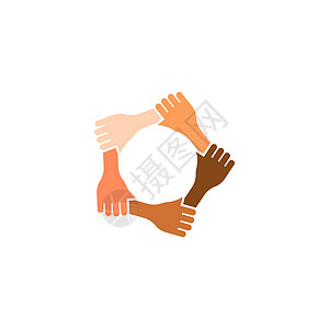 手部护理图标模板 vecto联盟志愿者插图白色合伙社区友谊帮助红色机构图片