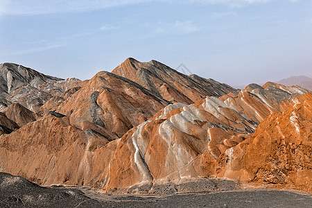中国亚山地公园的彩虹山脉砂岩地形地貌沙漠首脑地质学悬崖场景岩石条纹图片