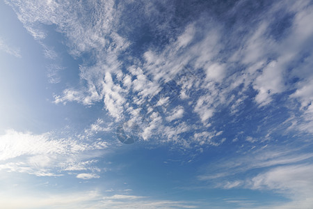 蓝天空上的白云作为背景纹理图片