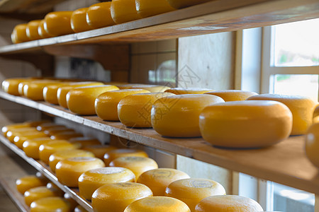 工厂里很多的奶酪工业农民美食仓库乳制品制造木头奶制品产品团体图片