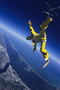 Skydiver 自由坠落肖像背景图片