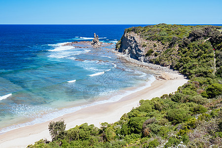 澳大利亚维多利亚州鹰巢滩岩石海岸线阳光海岸砂岩冲浪蓝色沿海晴天侵蚀图片