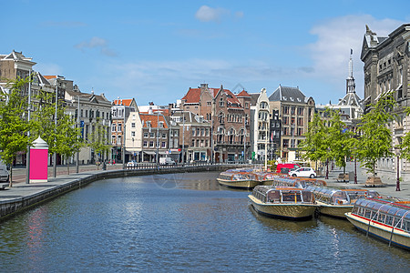 阿姆斯特丹位于荷兰罗金市风景房子首都旅行建筑学地标旅游码头特丹历史车站图片