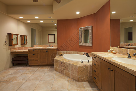 豪华浴室内浴室奢华瓷砖艺术贮存绘画温泉镜子洗澡房间图片