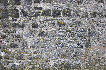 旧石墙和一些苔苔藓静物岩石图片