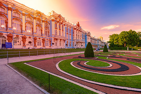 俄罗斯圣彼得堡附近的萨尔科耶塞洛宫殿雕塑旅游花园历史艺术文化古董金子旅行地标图片