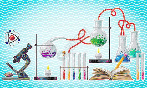 抽象波本底科学实验室元素的抽吸波背景工程海浪八角形生物制药数据横幅公式化合物细胞图片