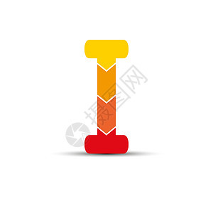 字母I由四支彩箭头组成背景图片