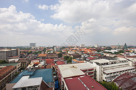 对住宅区 马尼拉 菲律宾的空中观测天空景观建筑学住宅城市结构房子外观大都会建筑图片