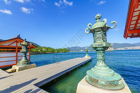 宫岛的岛神社旅游建筑地标历史宗教历史性世界吸引力木头建筑学图片