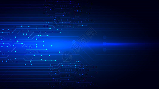 高科技数字数据连接系统母板蓝色处理器科学电子电脑电子产品概念计算电气图片