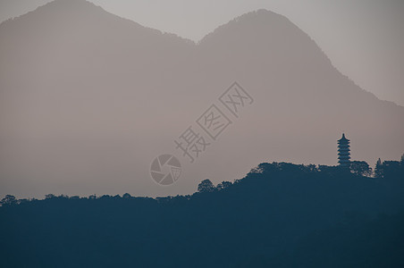 清晨的塔达日月湖台湾背景图片