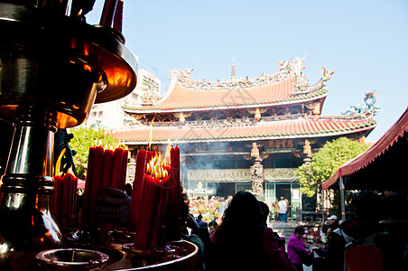 在台台台广山庙新年的中国新年宗教仪式图片