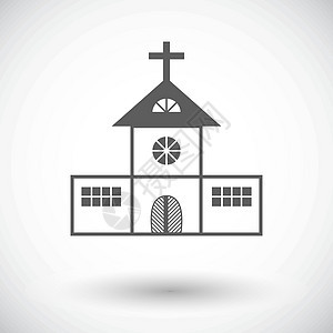 教会单一平面图标崇拜插图建筑宗教乡村艺术建筑学窗户尖顶数字图片