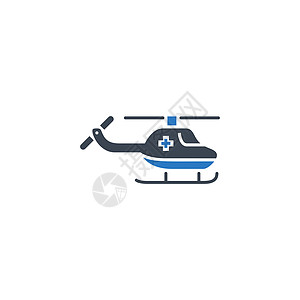 与紧急直升机有关的病媒淋巴图标服务车辆网络帮助空气药品援助运输诊所插图图片