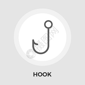 Fishhook 矢量平板图标图片