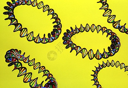 具有螺旋线和底对的遗传物质DNA黄色域名科学螺旋遗产质粒系统图片