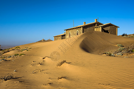 纳米比亚Kolmanskop鬼城废弃房屋历史钻石阳光勘探环境风景科普别墅废墟沙丘图片