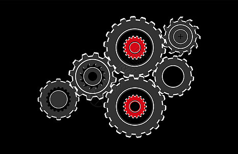 单一机制主题的概念构想空白摩擦齿轮工作力学背景图片