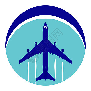 关于航空主题的登录 空航员在圆形背景上航空学旅游手绘公司运输后勤插图乘客航班飞行员图片