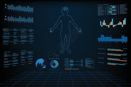 未来的主题概念背景 Data 仪表板 Graph 小组数字概念图屏幕全息数据创新技术诊断科幻展示显示器信息图片