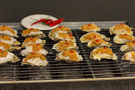 亚洲流浪食品乌贼市场海鲜烧烤餐厅熟食炙烤美食街道图片