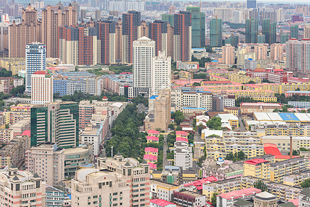 哈尔滨市的视图帝国建筑场景天际城市天线街道建筑学摩天大楼办公室背景