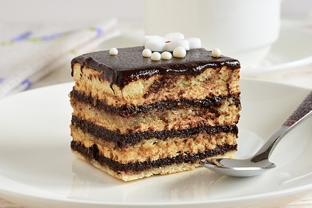 巧克力蛋糕生日甜点蜡烛食物盘子装饰磨砂乐趣水平香草背景图片