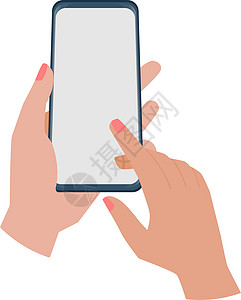 女性手握移动电话的情况框架网络细胞广告邮政药片嘲笑社会小样手指图片