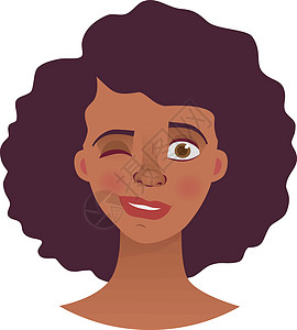 非洲妇女面对的人权问题情感眼睛青少年女性女人卡通片黑色女孩插图图片